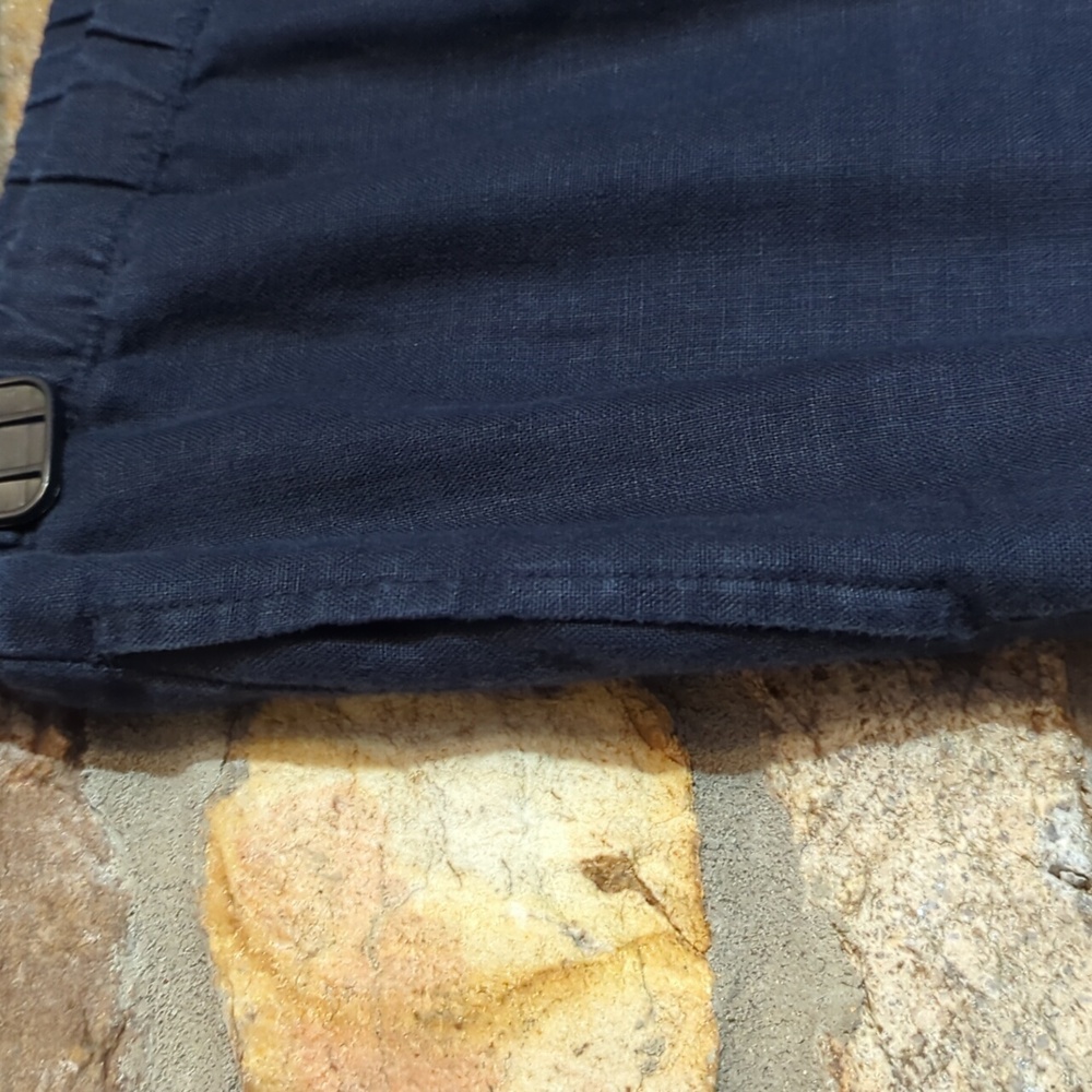 J. Jill 100% Linen Deep Blue Relaxed Pants - Picture 4 of 11